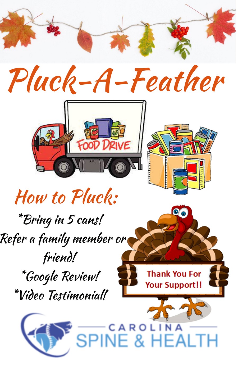 Pluck a Feather Food Drive